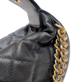シャネル CHANEL リボン付　マトラッセミニハンドバッグ AP3943 ブラック　ゴールド金具 キャビアスキン レディース ショルダーバッグ