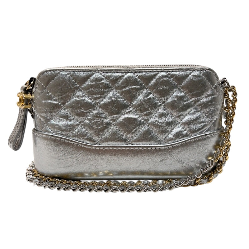 シャネル CHANEL ガブリエル　チェーンウォオレット A945050 シルバー　シルバー/ゴールド金具 ラムスキン レディース ショルダーバッグ