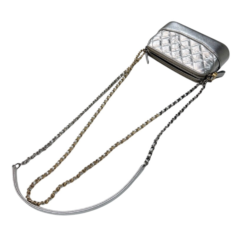シャネル CHANEL ガブリエル　チェーンウォオレット A945050 シルバー　シルバー/ゴールド金具 ラムスキン レディース ショルダーバッグ