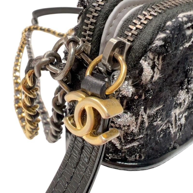 シャネル CHANEL ガブリエル　チェーンウォオレット A945050 ブラック/シルバー　シルバー/ゴールド金具 ツイード/レザー レディース ショルダーバッグ