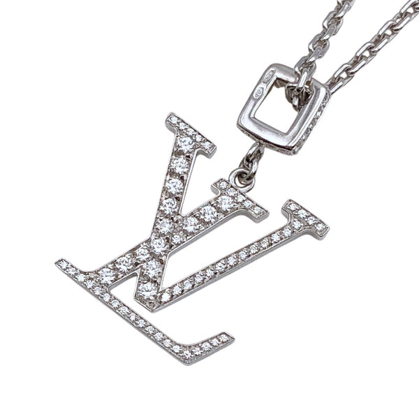 ルイ・ヴィトン LOUIS VUITTON パンダティフLVダイヤネックレス K18ホワイトゴールド ジュエリー