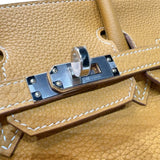 エルメス HERMES バーキン25 W刻印　(2024年製) ナチュラルサブレ　シルバー金具 トゴ レディース ハンドバッグ