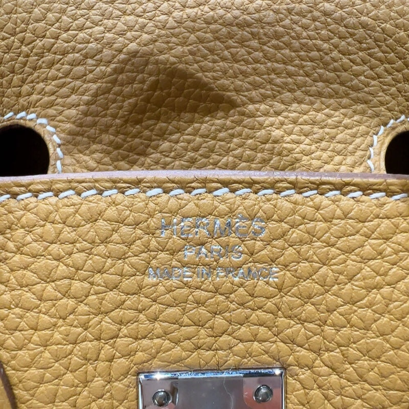 エルメス HERMES バーキン25 W刻印　(2024年製) ナチュラルサブレ　シルバー金具 トゴ レディース ハンドバッグ