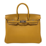 エルメス HERMES バーキン25 W刻印　(2024年製) ナチュラルサブレ　シルバー金具 トゴ レディース ハンドバッグ