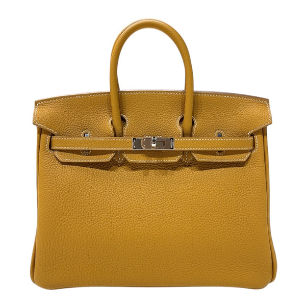 エルメス HERMES バーキン25 W刻印　(2024年製) ナチュラルサブレ　シルバー金具 トゴ レディース ハンドバッグ