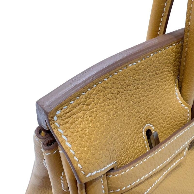 エルメス HERMES バーキン25 W刻印　(2024年製) ナチュラルサブレ　シルバー金具 トゴ レディース ハンドバッグ