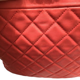 シャネル CHANEL マトラッセドローストリングチェーンショルダー ピンク レザー ラムスキン レディース ショルダーバッグ