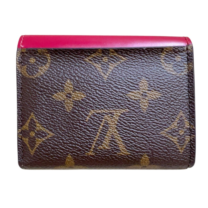 ルイ・ヴィトン LOUIS VUITTON ポルトフォイユ・ゾエ　モノグラム M62932 フューシャ　ゴールド金具 モノグラム  レディース 三つ折り財布