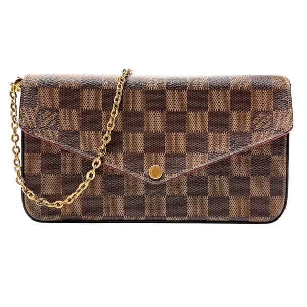 ルイ・ヴィトン LOUIS VUITTON ポシェット・フェリシー N40492 ブラウン　ゴールド金具 ダミエ レディース ショルダーバッグ