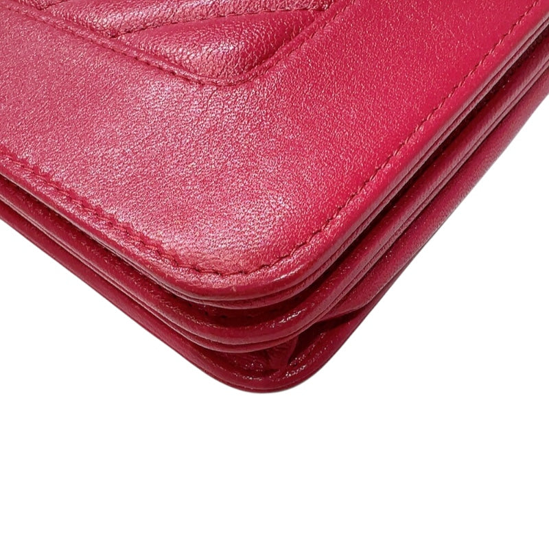 シャネル CHANEL マドモアゼル　　チェーンウオレット A80972 ピンク　ゴールド金具  カーフスキン レディース ハンドバッグ