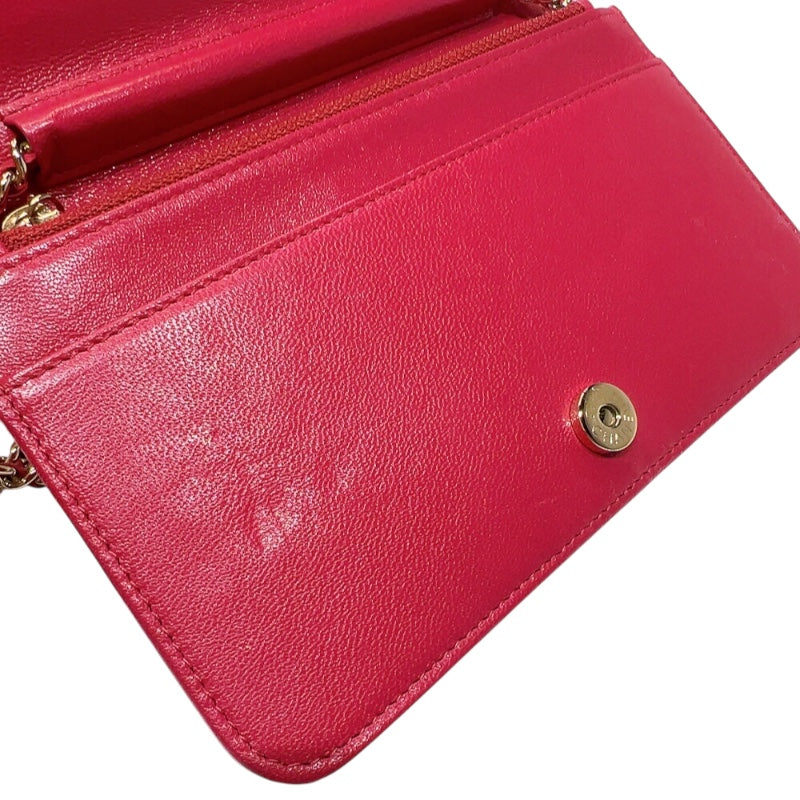 シャネル CHANEL マドモアゼル　　チェーンウオレット A80972 ピンク　ゴールド金具  カーフスキン レディース ハンドバッグ