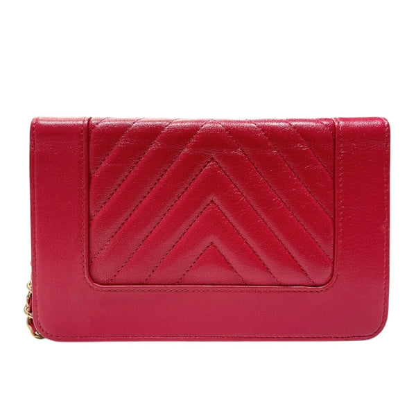 シャネル CHANEL マドモアゼル　　チェーンウオレット A80972 ピンク　ゴールド金具  カーフスキン レディース ハンドバッグ