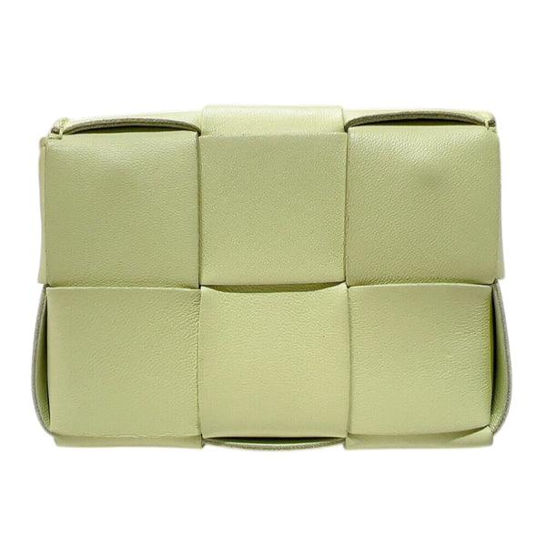 ボッテガ・ヴェネタ BOTTEGA VENETA キャンディ カセット 666688 ペールグリーン レザー レディース ショルダーバッグ
