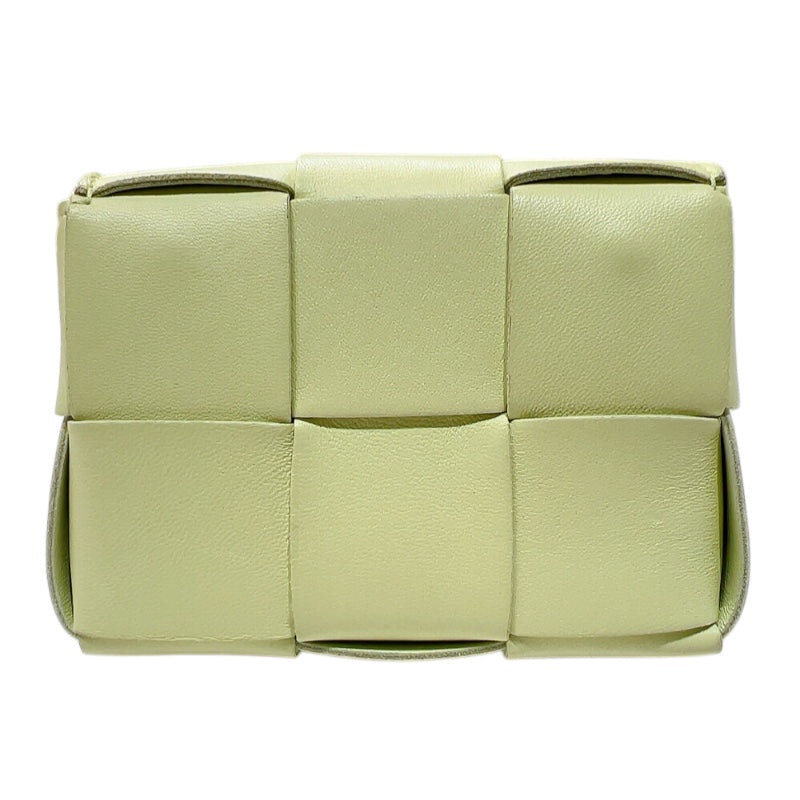 ボッテガ・ヴェネタ BOTTEGA VENETA キャンディ カセット 666688 ペールグリーン レザー レディース ショルダーバッグ