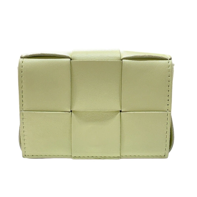 ボッテガ・ヴェネタ BOTTEGA VENETA キャンディ カセット 666688 ペールグリーン レザー レディース ショルダーバッグ