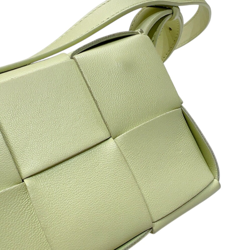 ボッテガ・ヴェネタ BOTTEGA VENETA キャンディ カセット 666688 ペールグリーン レザー レディース ショルダーバッグ