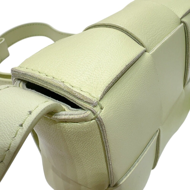 ボッテガ・ヴェネタ BOTTEGA VENETA キャンディ カセット 666688 ペールグリーン レザー レディース ショルダーバッグ