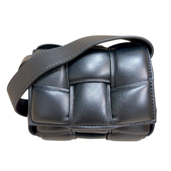 ボッテガ・ヴェネタ BOTTEGA VENETA キャンディパデッドカセット 716648VCQR1 ブラック レザー レディース ショルダーバッグ