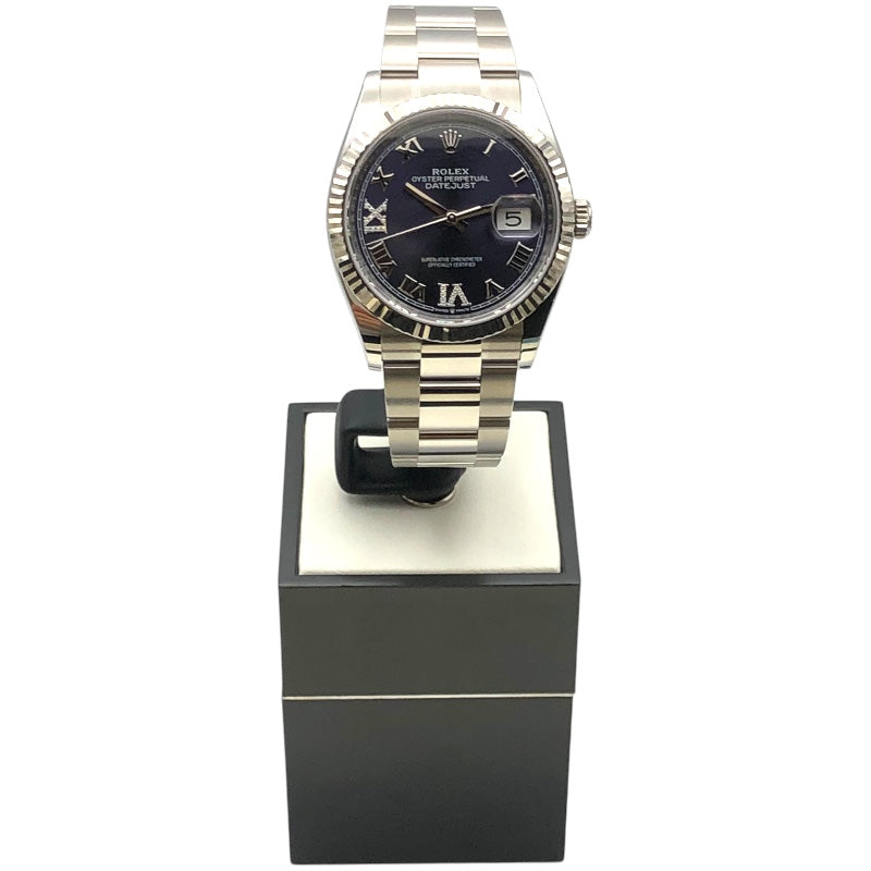 ロレックス ROLEX デイトジャスト36　オーベルジーヌ 126234 パープル WG/SS メンズ 腕時計