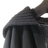 モンクレール MONCLER ジップアップケープコートポンチョ ウール レディース ポンチョ