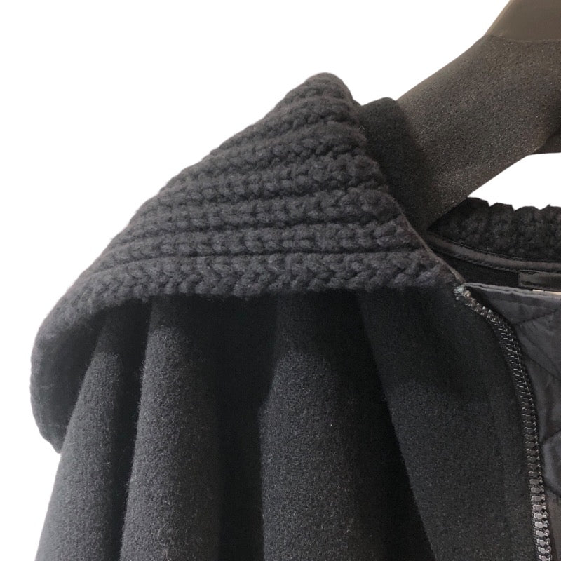 モンクレール MONCLER ジップアップケープコートポンチョ ウール レディース ポンチョ