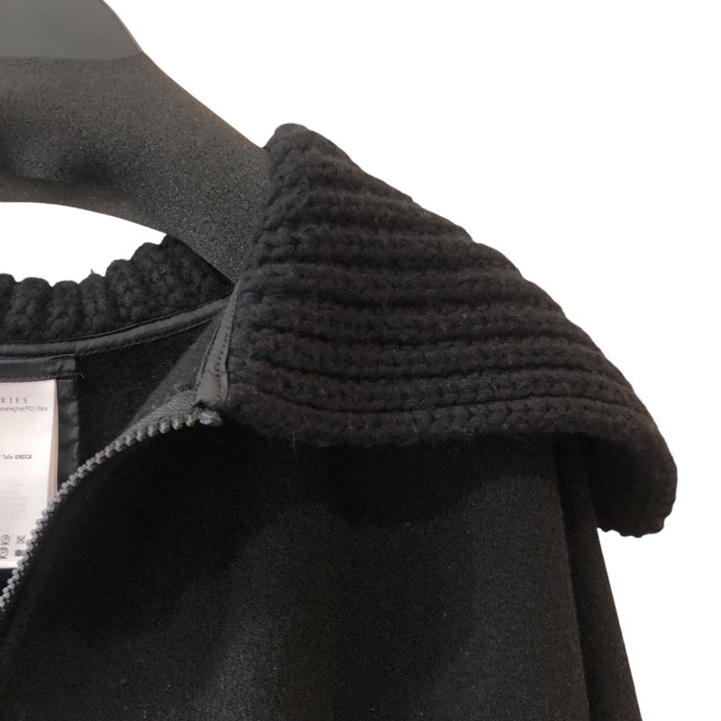 モンクレール MONCLER ジップアップケープコートポンチョ ウール レディース ポンチョ