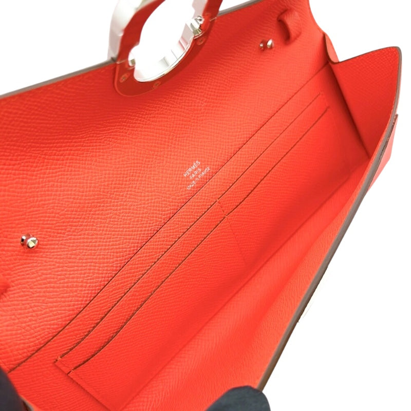 エルメス HERMES シェーヌダンクルトゥーゴー B刻印 (2023年製) ローズテキサス シルバー金具 ヴォーエプソン レディース ショルダーバッグ