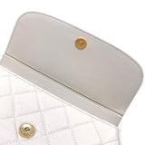 シャネル CHANEL マトラッセ 2WAYショルダーバッグ ホワイト ゴールド金具 カーフスキン レディース ショルダーバッグ