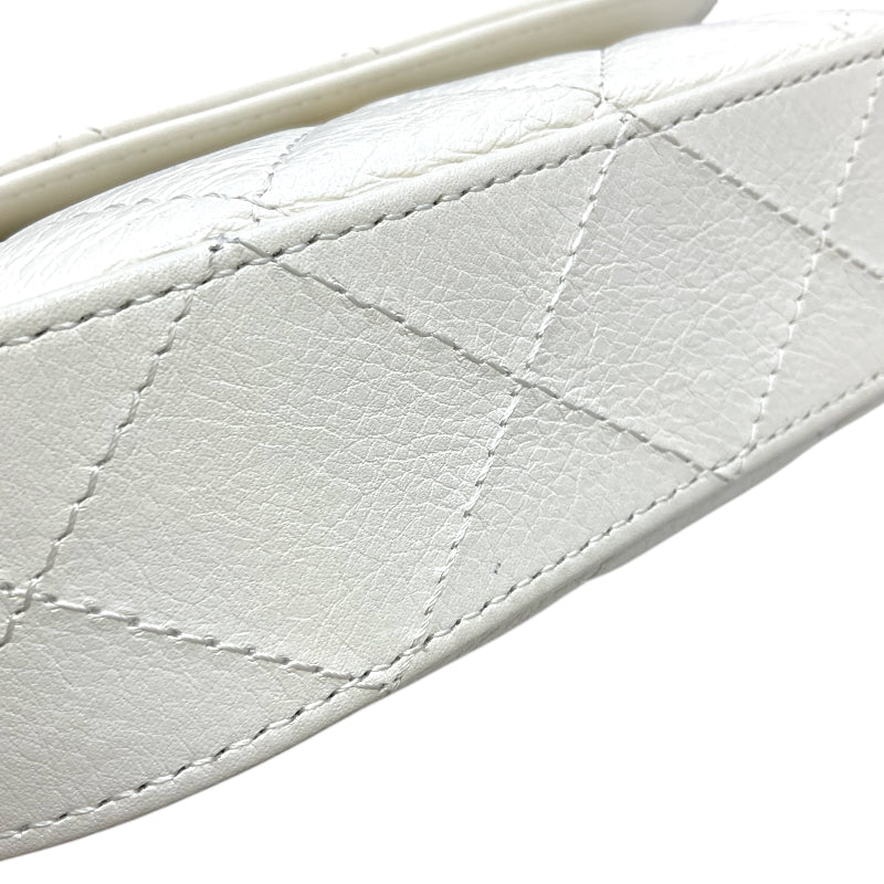 シャネル CHANEL マトラッセ 2WAYショルダーバッグ ホワイト ゴールド金具 カーフスキン レディース ショルダーバッグ