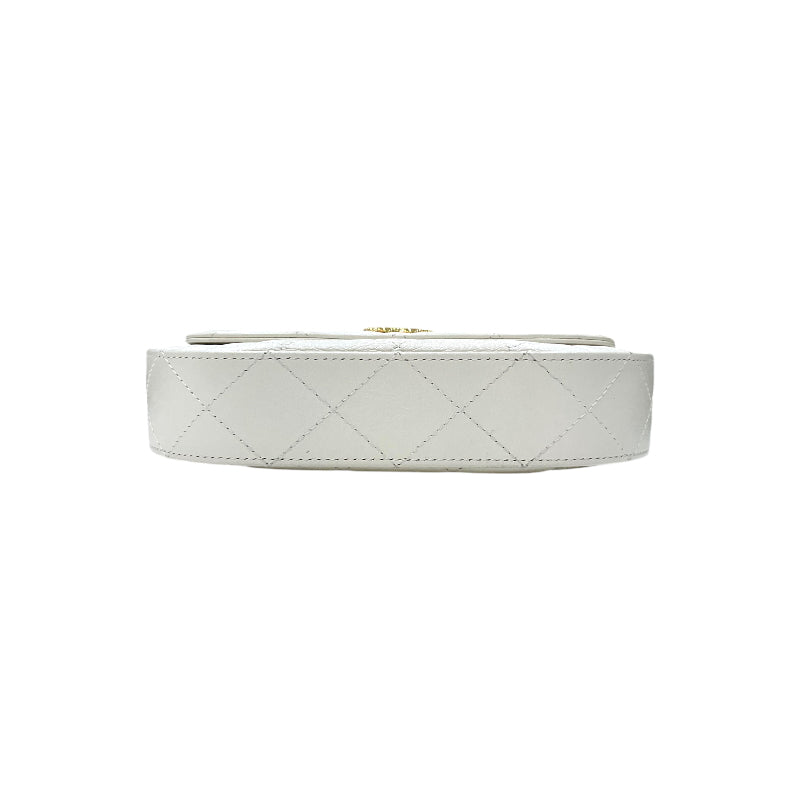 シャネル CHANEL マトラッセ 2WAYショルダーバッグ ホワイト ゴールド金具 カーフスキン レディース ショルダーバッグ