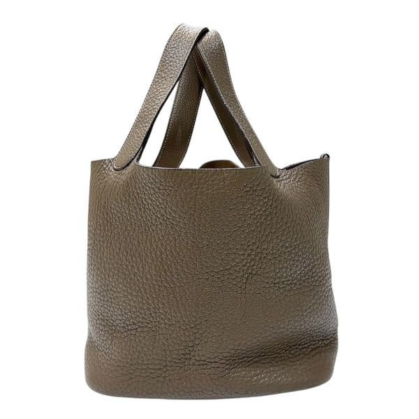 エルメス HERMES ピコタンMM □L刻印　(2008年製) エトゥープ　シルバー金具 トリヨンクレマンス レディース ハンドバッグ