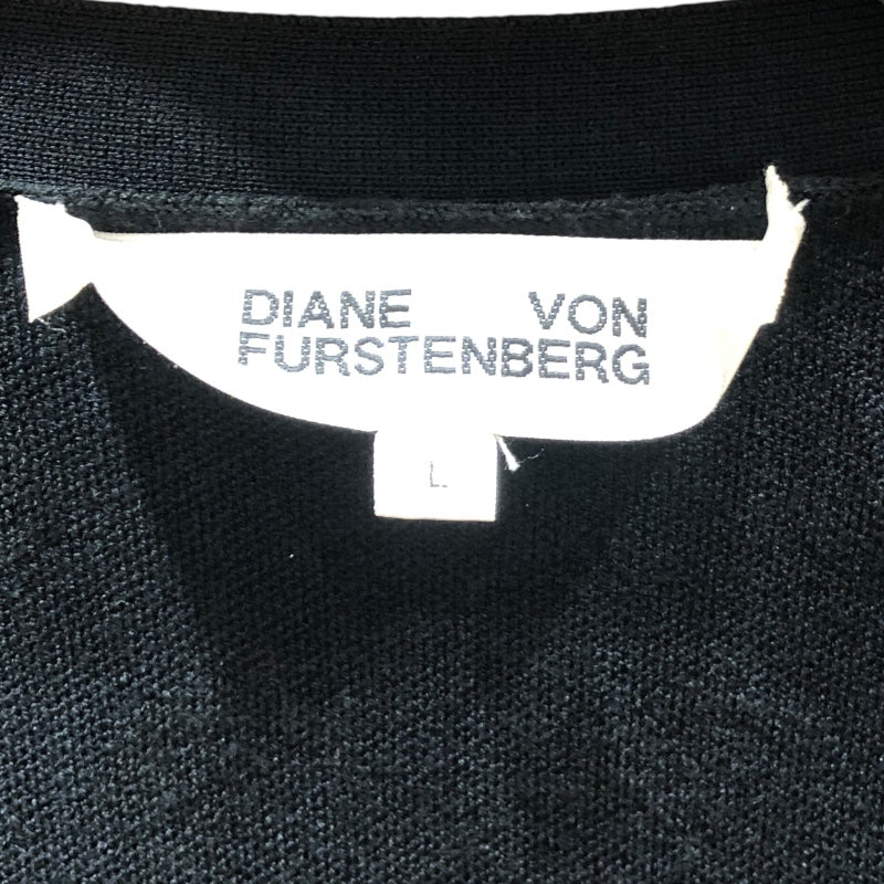 ダイアンフォンファステンバーグ DIANE von FURSTENBERG ニットラップドレス ブラック レーヨン レーヨン レディース ドレス