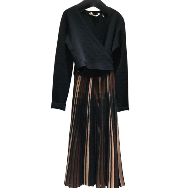 ダイアンフォンファステンバーグ DIANE von FURSTENBERG ニットラップドレス ブラック レーヨン レーヨン レディース ドレス