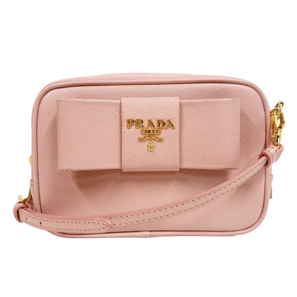 プラダ PRADA サフィアーノ ミニショルダーバッグ 1N1674 ピンク プラダ PRADA サフィアーノ ミニショルダーバッグ 1N1674 ピンク