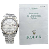 ロレックス ROLEX デイトジャスト36 シルバー K18ホワイトゴールド K18WG　SS メンズ 腕時計