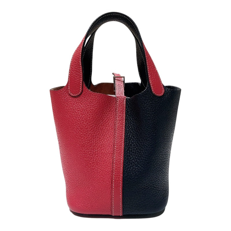 エルメス HERMES ピコタンロックPM　カザック D刻 ローズエクストリーム×ブルーニュイ  トリヨンクレマンス レディース ハンドバッグ