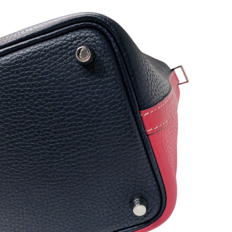 エルメス HERMES ピコタンロックPM　カザック D刻 ローズエクストリーム×ブルーニュイ  トリヨンクレマンス レディース ハンドバッグ