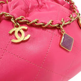 シャネル CHANEL マトラッセ　チェーンショルダーバッグ AS3793 ピンク　ゴールド金具 ラムスキン レディース ショルダーバッグ