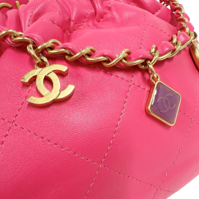シャネル CHANEL マトラッセ　チェーンショルダーバッグ AS3793 ピンク　ゴールド金具 ラムスキン レディース ショルダーバッグ