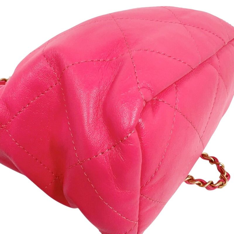 シャネル CHANEL マトラッセ　チェーンショルダーバッグ AS3793 ピンク　ゴールド金具 ラムスキン レディース ショルダーバッグ