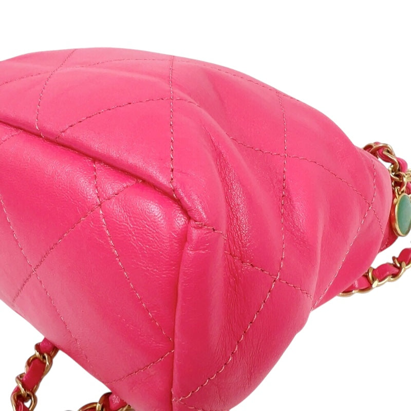 シャネル CHANEL マトラッセ　チェーンショルダーバッグ AS3793 ピンク　ゴールド金具 ラムスキン レディース ショルダーバッグ