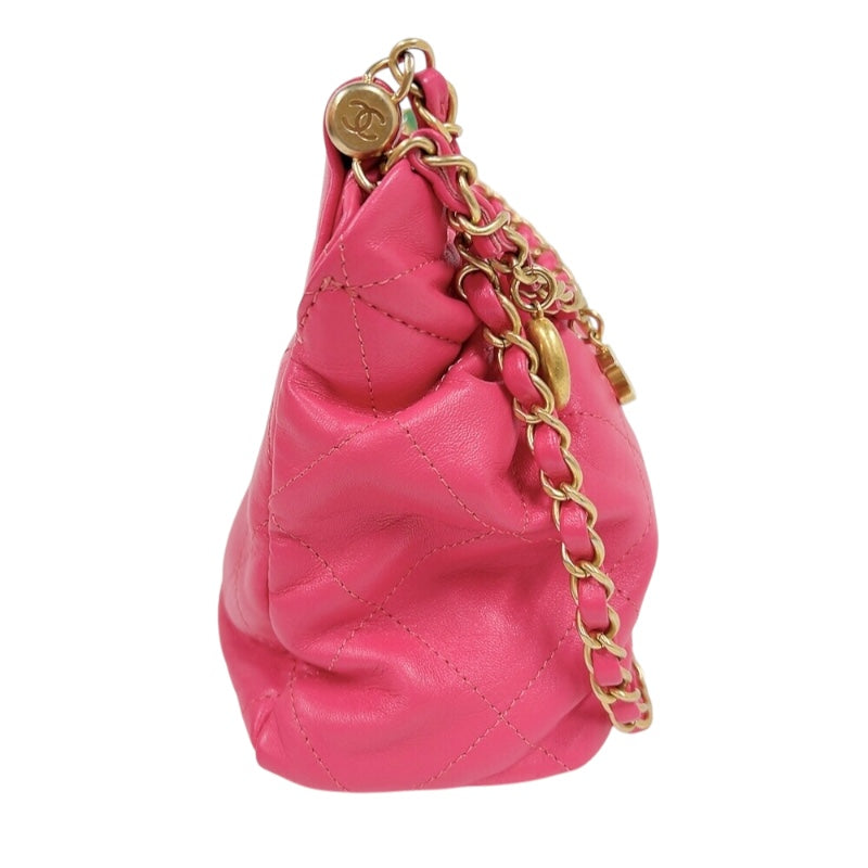 シャネル CHANEL マトラッセ　チェーンショルダーバッグ AS3793 ピンク　ゴールド金具 ラムスキン レディース ショルダーバッグ