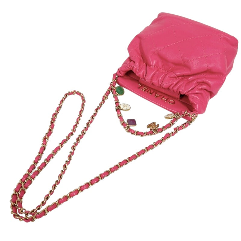 シャネル CHANEL マトラッセ　チェーンショルダーバッグ AS3793 ピンク　ゴールド金具 ラムスキン レディース ショルダーバッグ