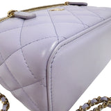 シャネル CHANEL マトラッセ　ハンドルチェーンバニティ パープル　ゴールド金具 ラムスキン レディース ショルダーバッグ