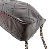 シャネル CHANEL マトラッセ　チェーンショルダーバッグ ブラック　ゴールド金具 ラムスキン レディース ショルダーバッグ