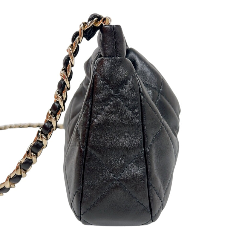 シャネル CHANEL マトラッセ　チェーンショルダーバッグ ブラック　ゴールド金具 ラムスキン レディース ショルダーバッグ