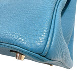 エルメス HERMES バーキン35 □I刻印　(2005年製) ブルージーン　シルバー金具 トゴ レディース ハンドバッグ
