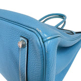 エルメス HERMES バーキン35 □I刻印　(2005年製) ブルージーン　シルバー金具 トゴ レディース ハンドバッグ