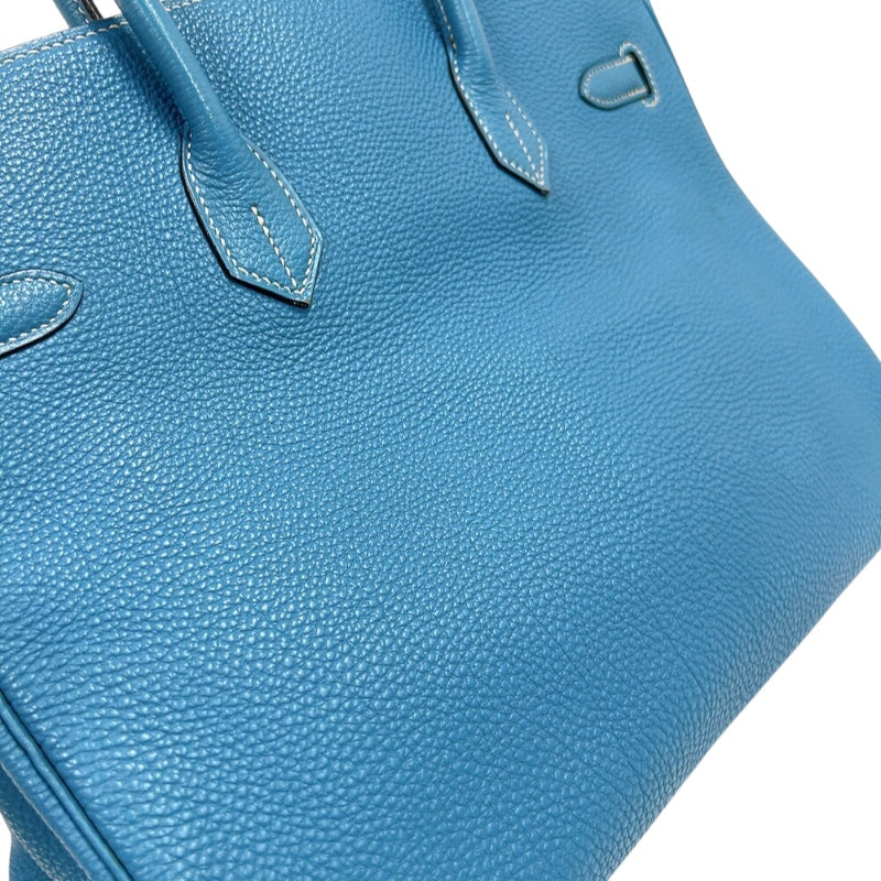 エルメス HERMES バーキン35 □I刻印　(2005年製) ブルージーン　シルバー金具 トゴ レディース ハンドバッグ