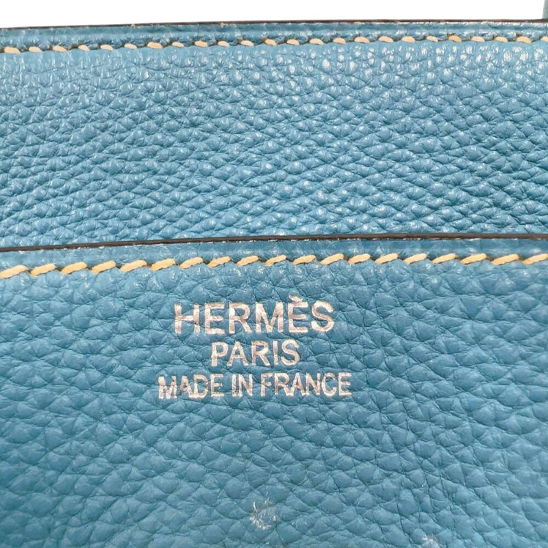 エルメス HERMES バーキン35 □I刻印　(2005年製) ブルージーン　シルバー金具 トゴ レディース ハンドバッグ